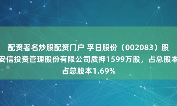 配资著名炒股配资门户 孚日股份（002083）股东高密安信投资管理股份有限公司质押1599万股，占总股本1.69%